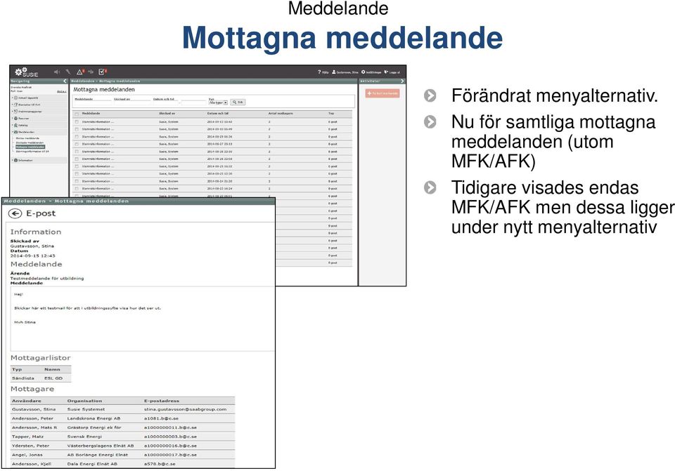 Nu för samtliga mottagna meddelanden (utom