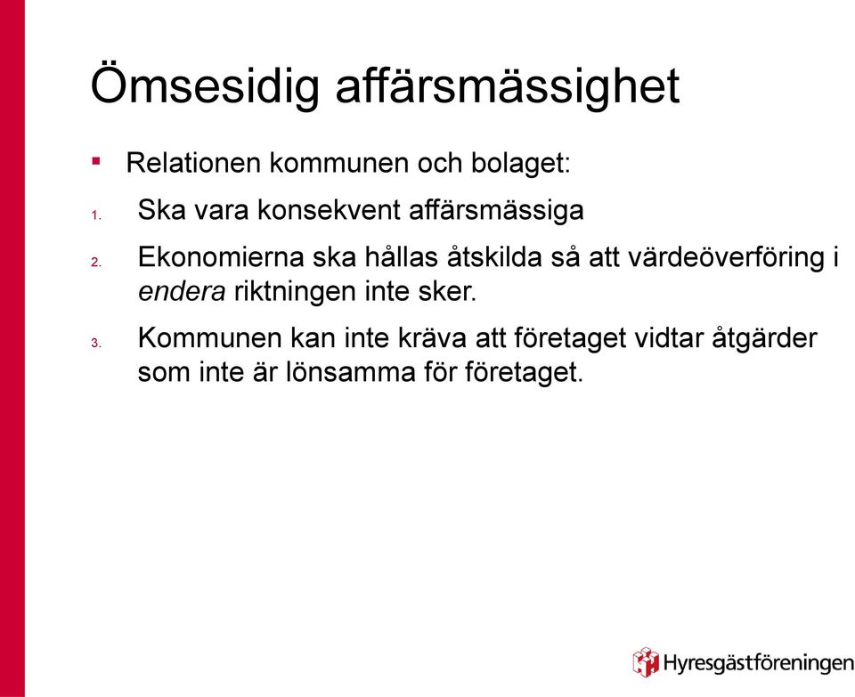 Ekoomiera ska hållas åtskilda så att värdeöverförig i edera