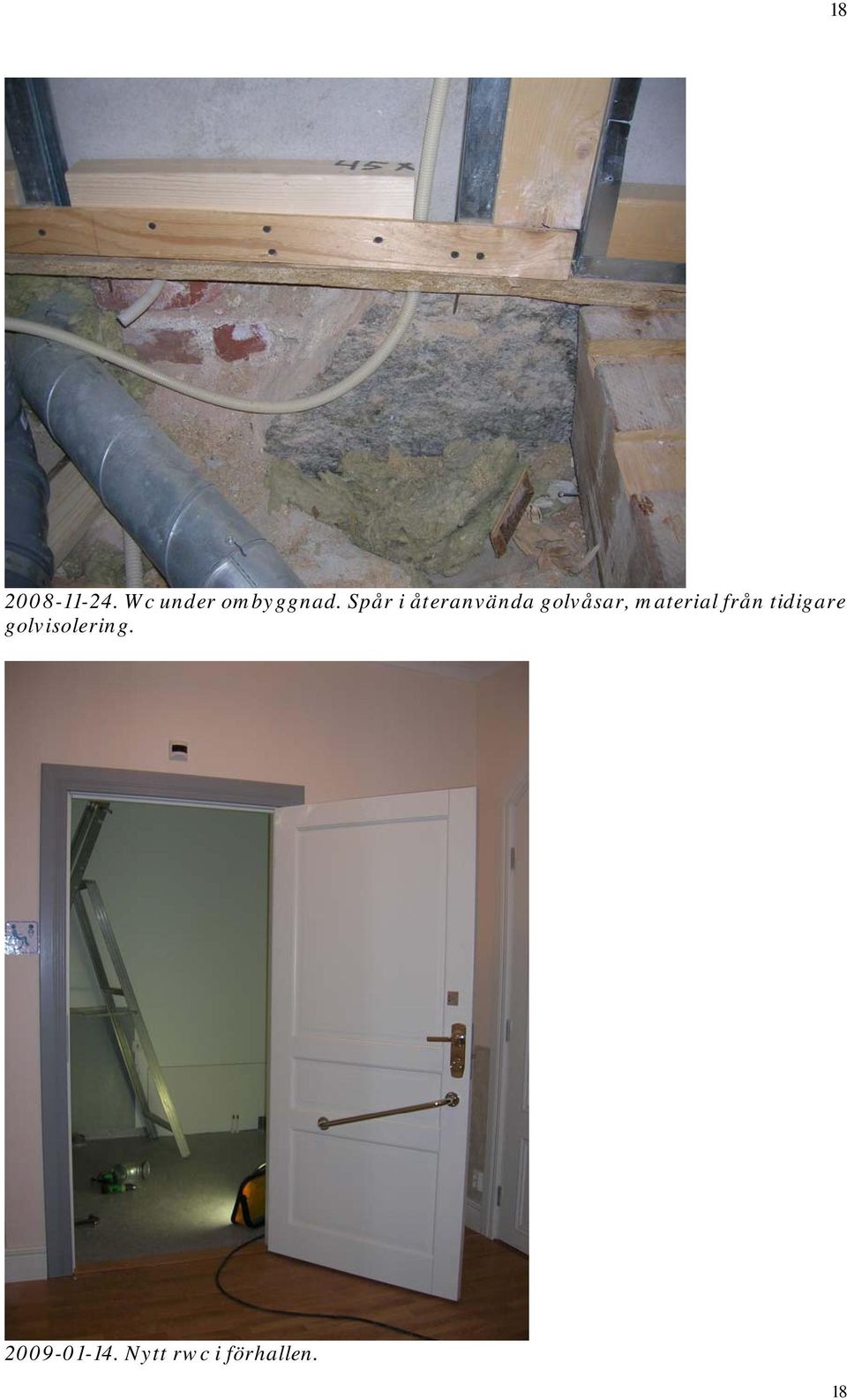 material från tidigare