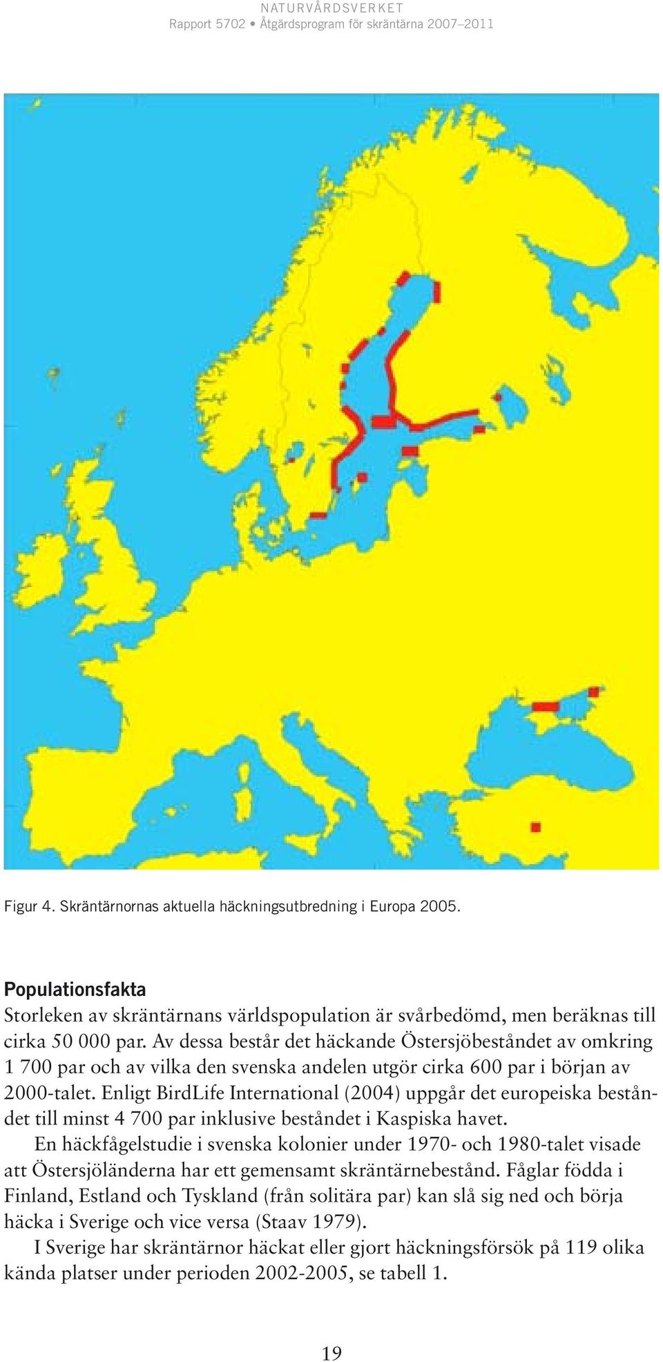 Enligt BirdLife International (2004) uppgår det europeiska beståndet till minst 4 700 par inklusive beståndet i Kaspiska havet.