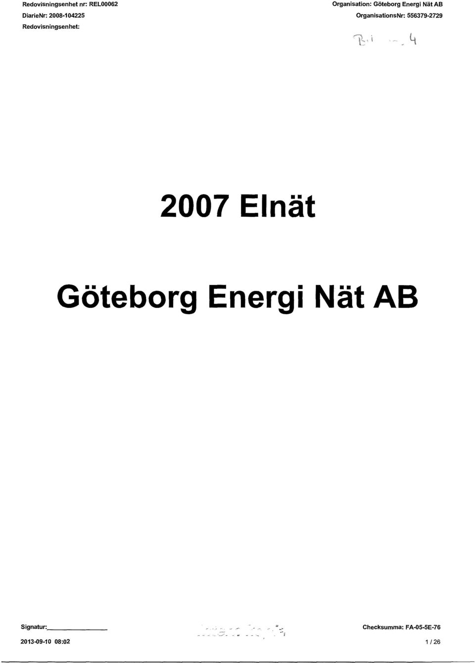 2007 Elnät Göteborg Energi Nät