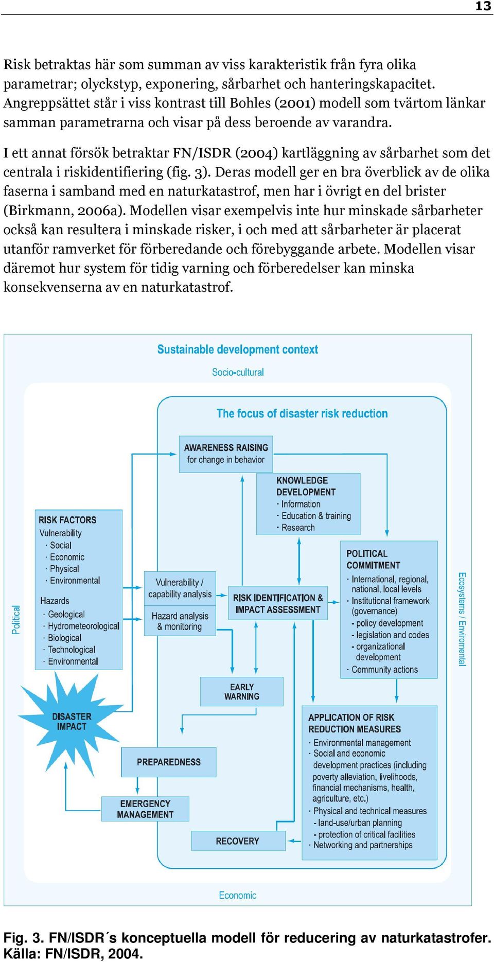 I ett annat försök betraktar FN/ISDR (2004) kartläggning av sårbarhet som det centrala i riskidentifiering (fig. 3).