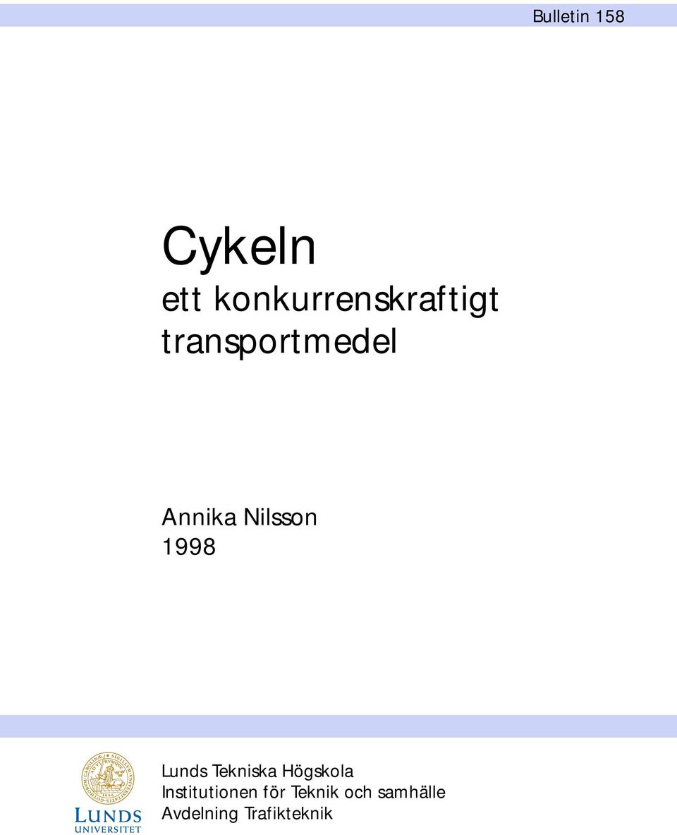 Nilsson 1998 Lunds Tekniska Högskola