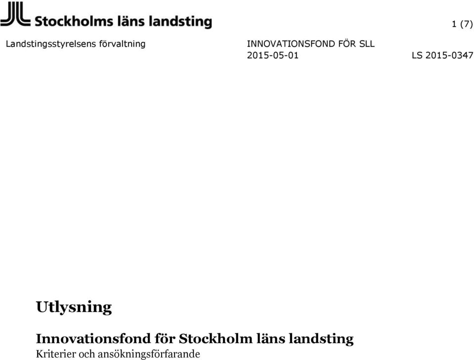 Innovationsfond för Stockholm