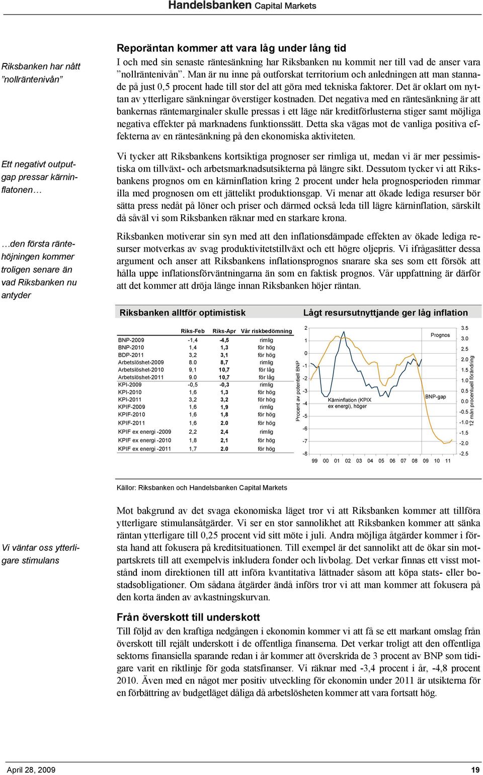 Man är nu inne på outforskat territorium och anledningen att man stannade på just 0,5 procent hade till stor del att göra med tekniska faktorer.