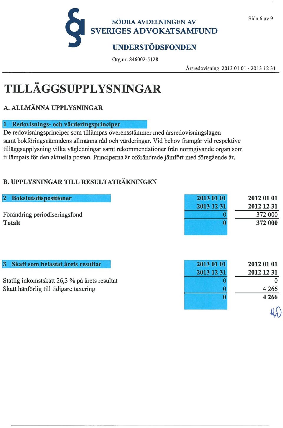 Vid behov framgår vid respektive tilläggsupplysning vilka vägledningar samt rekommendationer från normgivande organ som tillämpats för den aktuella posten.