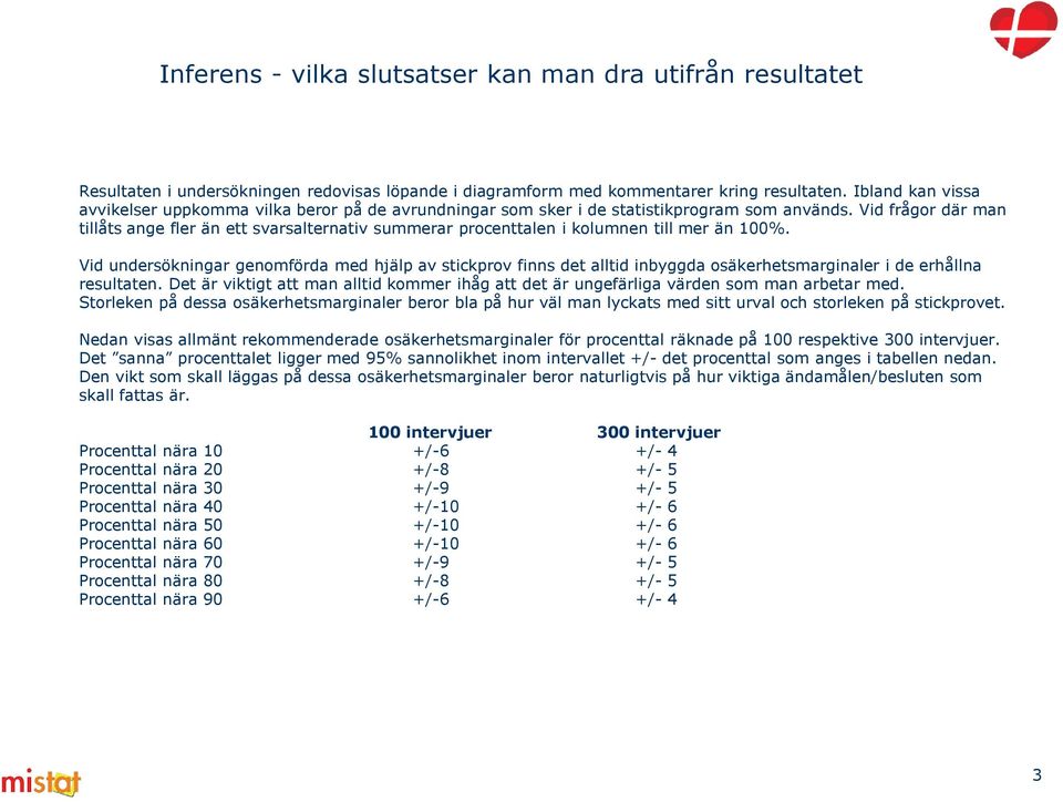 Vid frågor där man tillåts ange fler än ett svarsalternativ summerar procenttalen i kolumnen till mer än 100%.