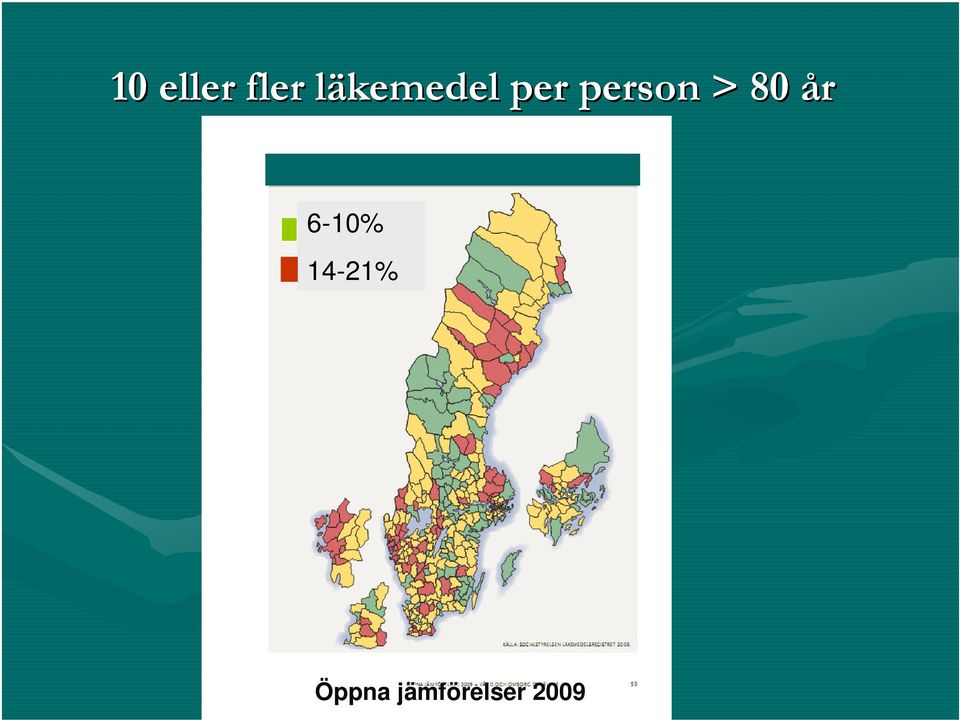 person > 80 år 6-10%