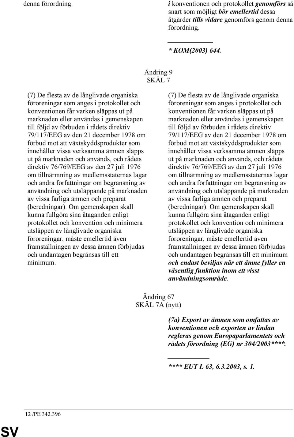 i rådets direktiv 79/117/EEG av den 21 december 1978 om förbud mot att växtskyddsprodukter som innehåller vissa verksamma ämnen släpps ut på marknaden och används, och rådets direktiv 76/769/EEG av