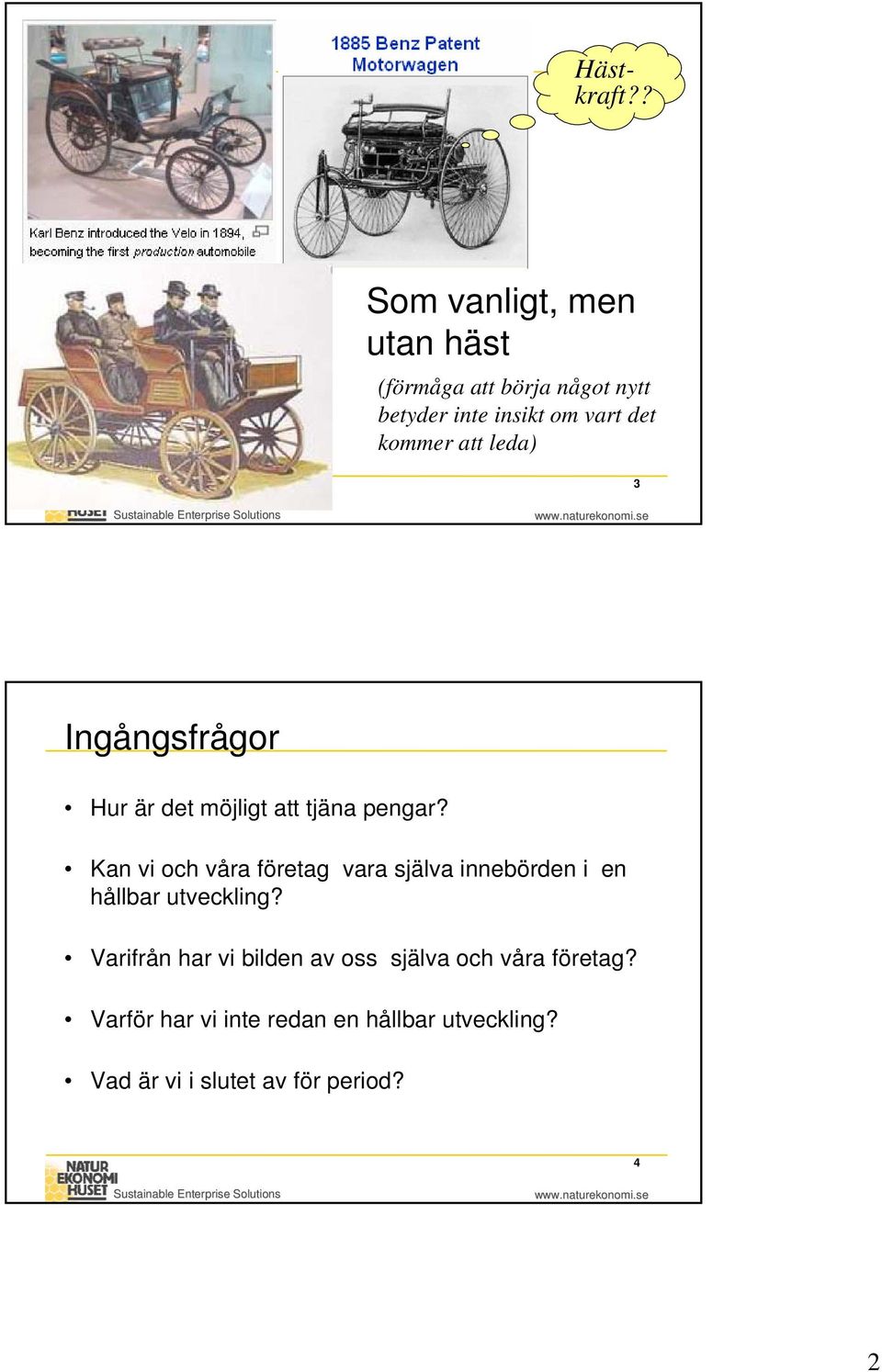 kommer att leda) 3 Ingångsfrågor Hur är det möjligt att tjäna pengar?