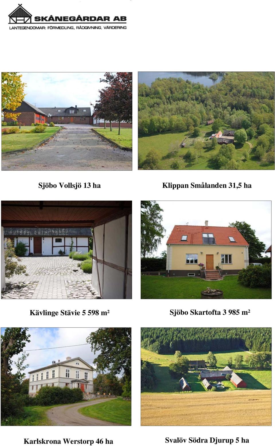 598 m² Sjöbo Skartofta 3 985 m²