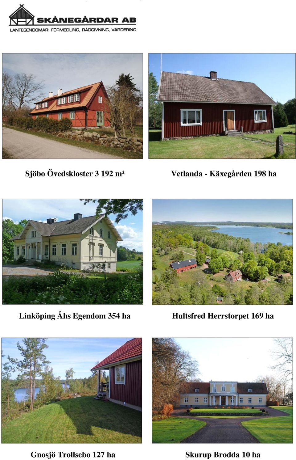 354 ha Hultsfred Herrstorpet 169 ha