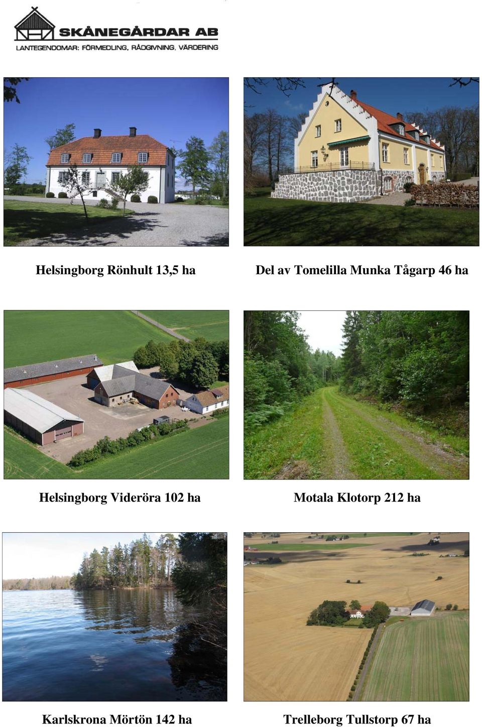 Videröra 102 ha Motala Klotorp 212 ha
