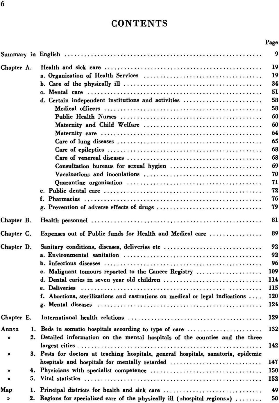 venereal diseases 68 Consultation bureaus for sexual hygien 69 Vaccinations and inoculations 70 Quarantine organization 71 e. Public dental care 72 f. Pharmacies 76 g.