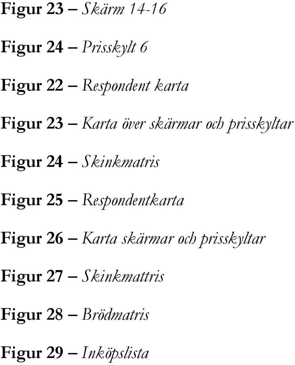 Skinkmatris Figur 25 Respondentkarta Figur 26 Karta skärmar och