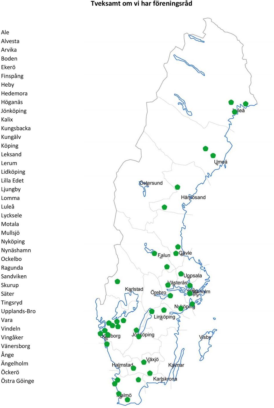 Mullsjö Nyköping Nynäshamn Ockelbo Ragunda Sandviken Skurup Säter Tingsryd Upplands Bro