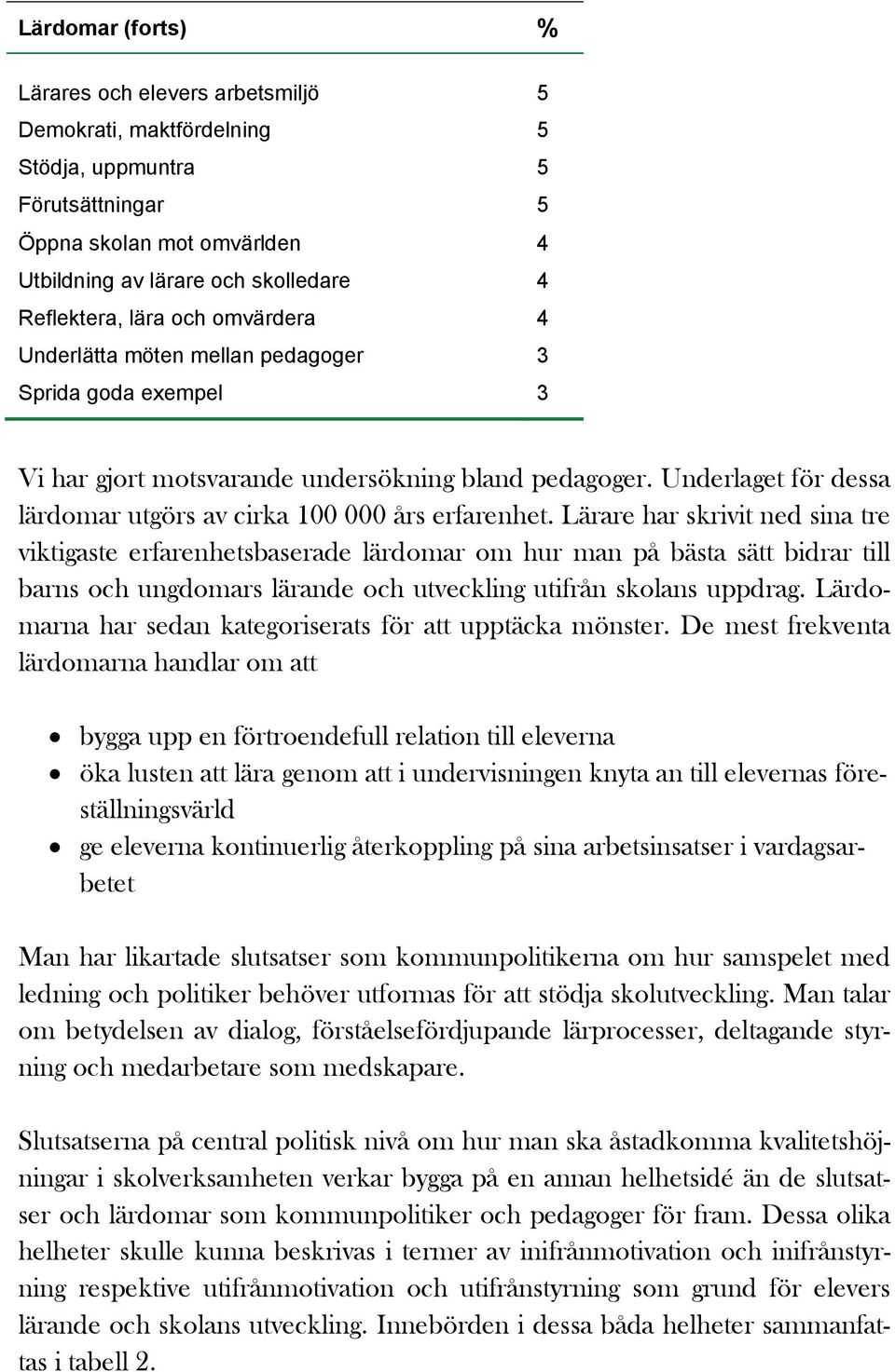 Underlaget för dessa lärdomar utgörs av cirka 100 000 års erfarenhet.