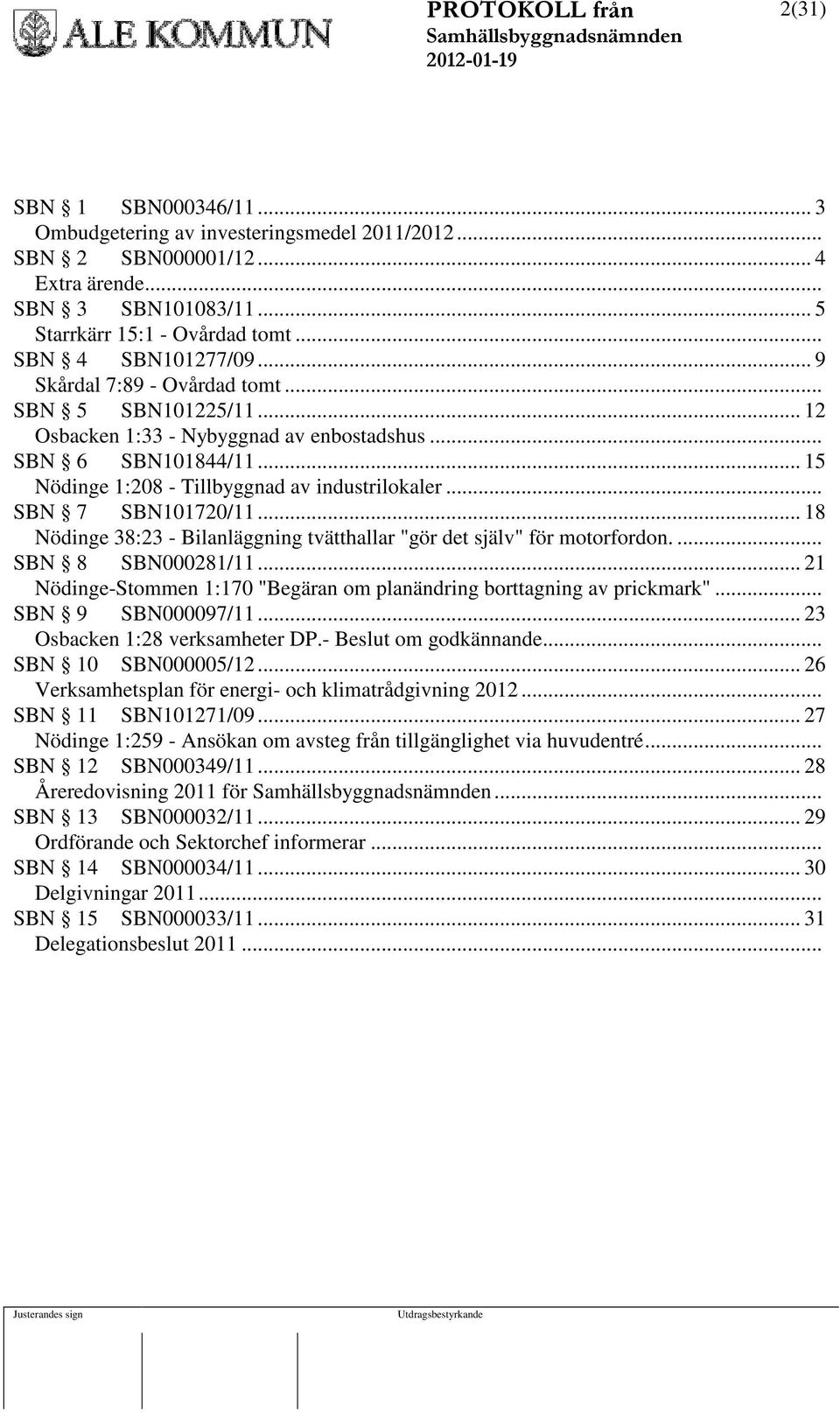 .. 18 Nödinge 38:23 - Bilanläggning tvätthallar "gör det själv" för motorfordon.... SBN 8 SBN000281/11... 21 Nödinge-Stommen 1:170 "Begäran om planändring borttagning av prickmark".