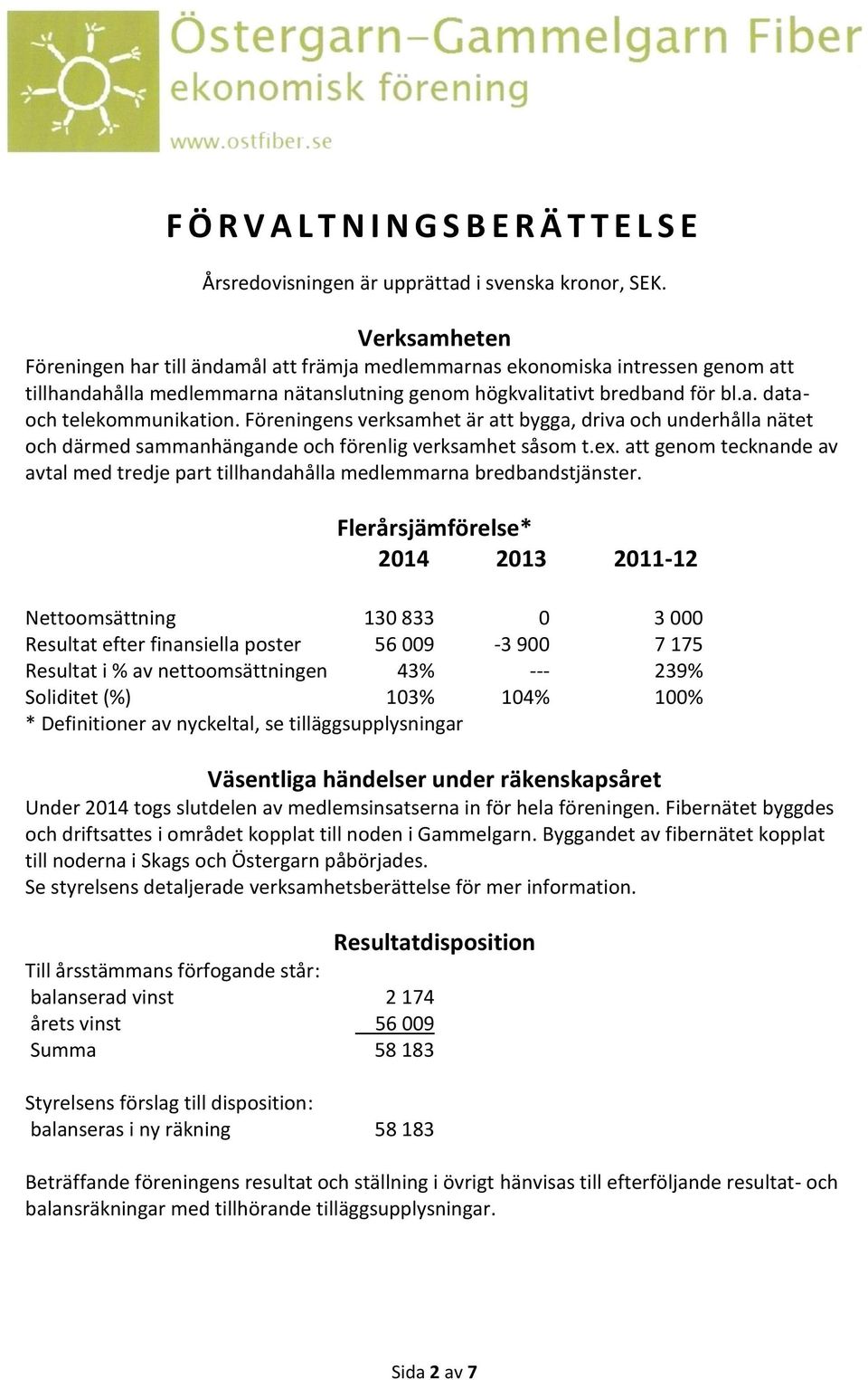 Föreningens verksamhet är att bygga, driva och underhålla nätet och därmed sammanhängande och förenlig verksamhet såsom t.ex.