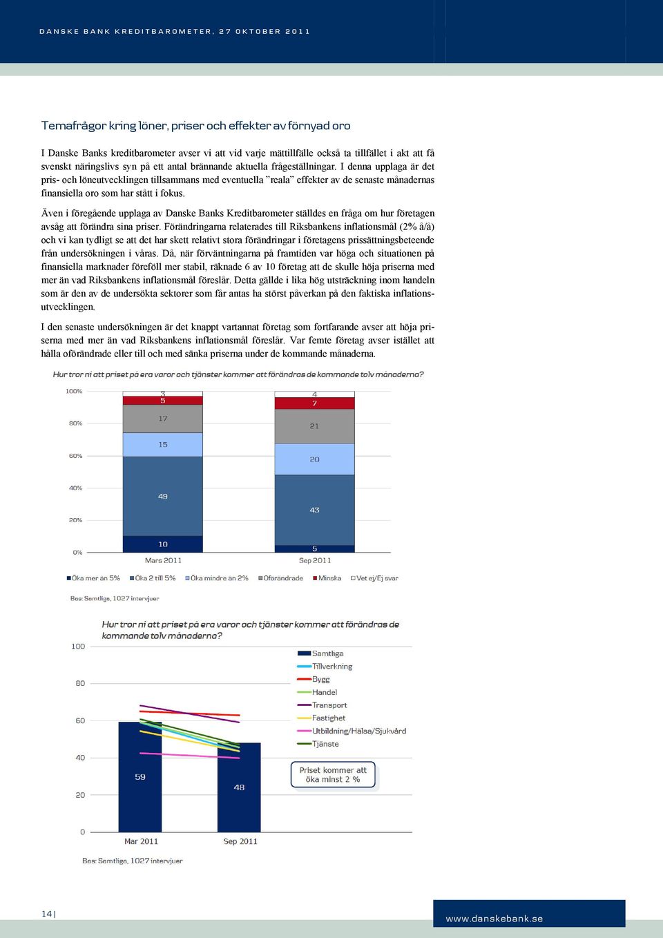 I denna upplaga är det pris- och löneutvecklingen tillsammans med eventuella reala effekter av de senaste månadernas finansiella oro som har stått i fokus.