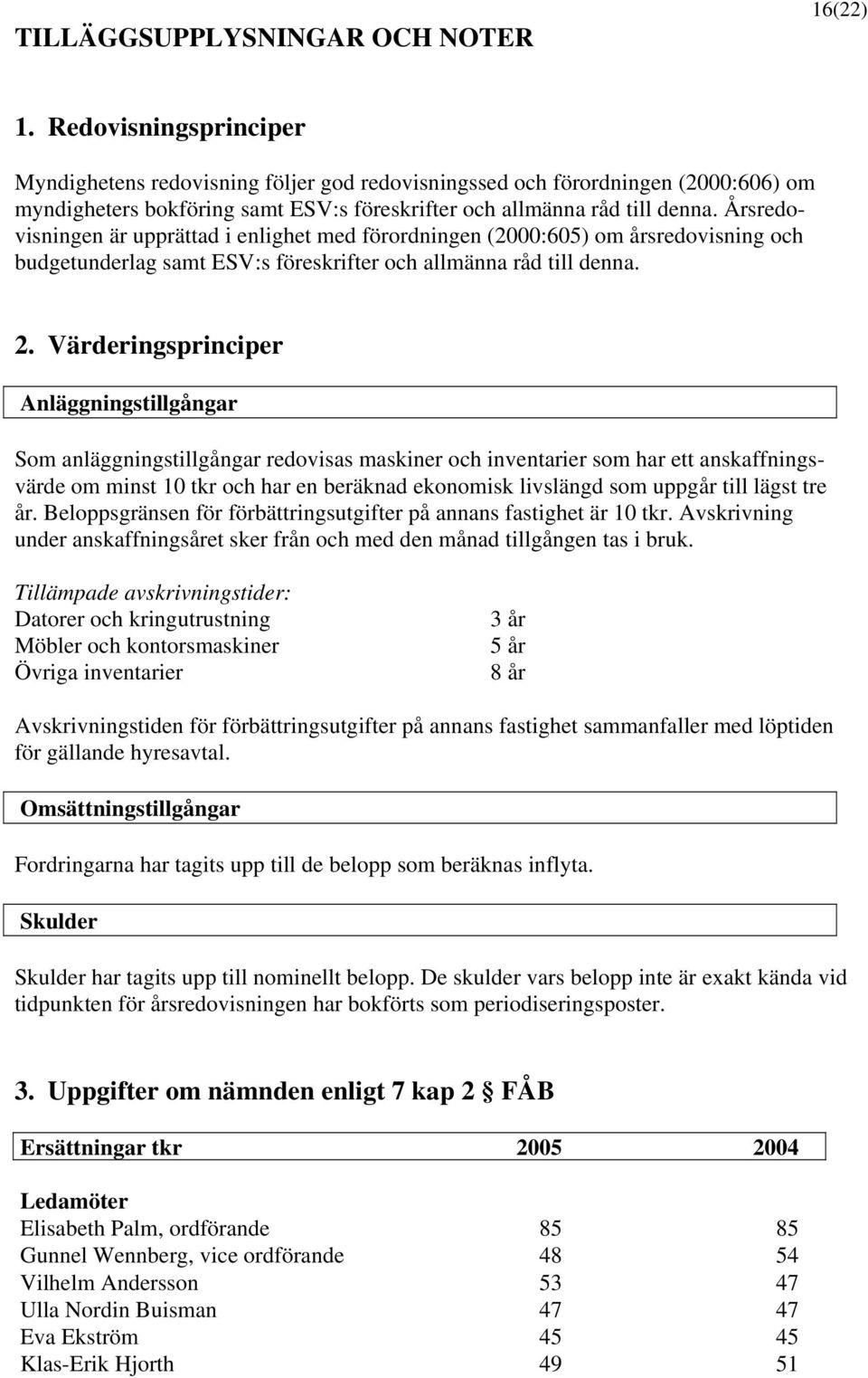 Årsredovisningen är upprättad i enlighet med förordningen (2000:605) om årsredovisning och budgetunderlag samt ESV:s föreskrifter och allmänna råd till denna. 2.