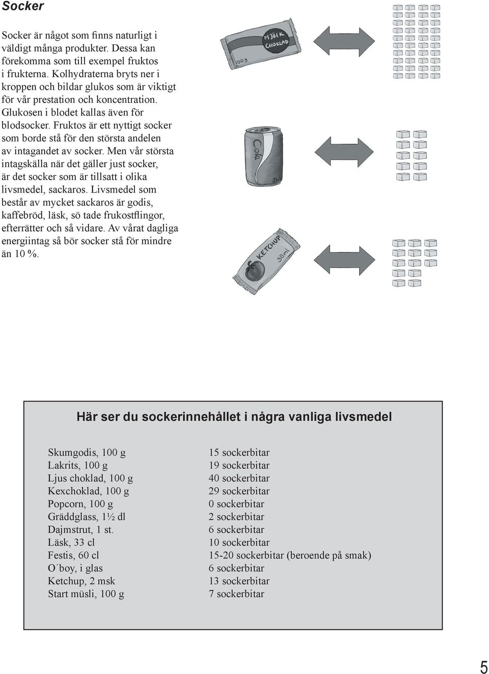 Fruktos är ett nyttigt socker som borde stå för den största andelen av intagandet av socker.