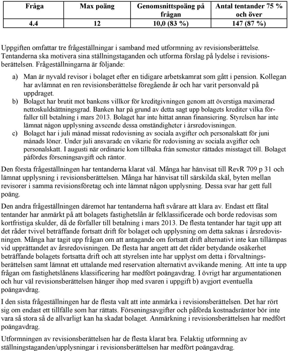 Frågeställningarna är följande: a) Man är nyvald revisor i bolaget efter en tidigare arbetskamrat som gått i pension.