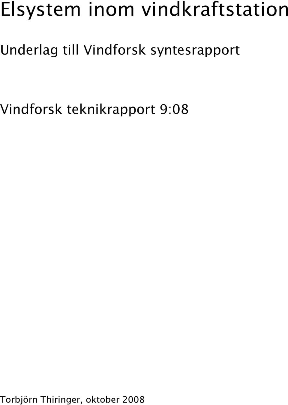 syntesrapport Vindforsk