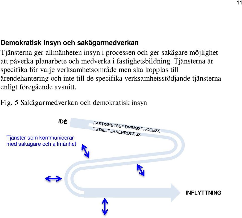 Tjänsterna är specifika för varje verksamhetsområde men ska kopplas till ärendehantering och inte till de