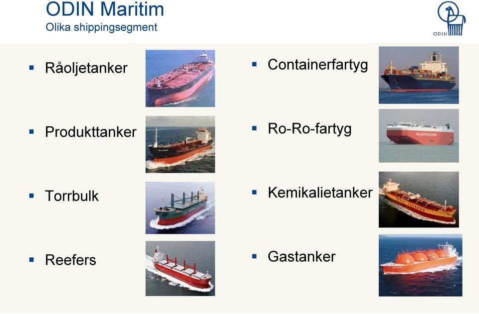 Containerfartyg Produkttanker