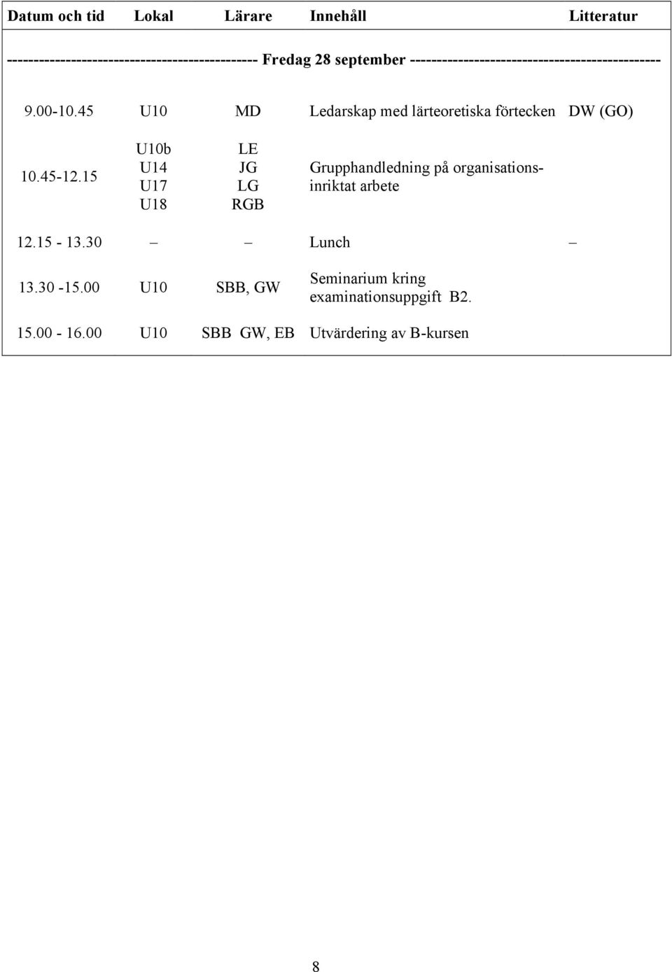 45 U10 MD Ledarskap med lärteoretiska förtecken DW (GO) 10.45-12.