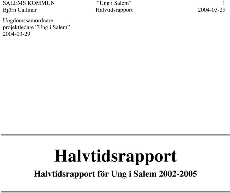 Halvtidsrapport