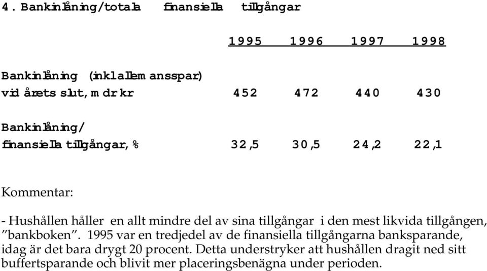 den mest likvida tillgången, bankboken.