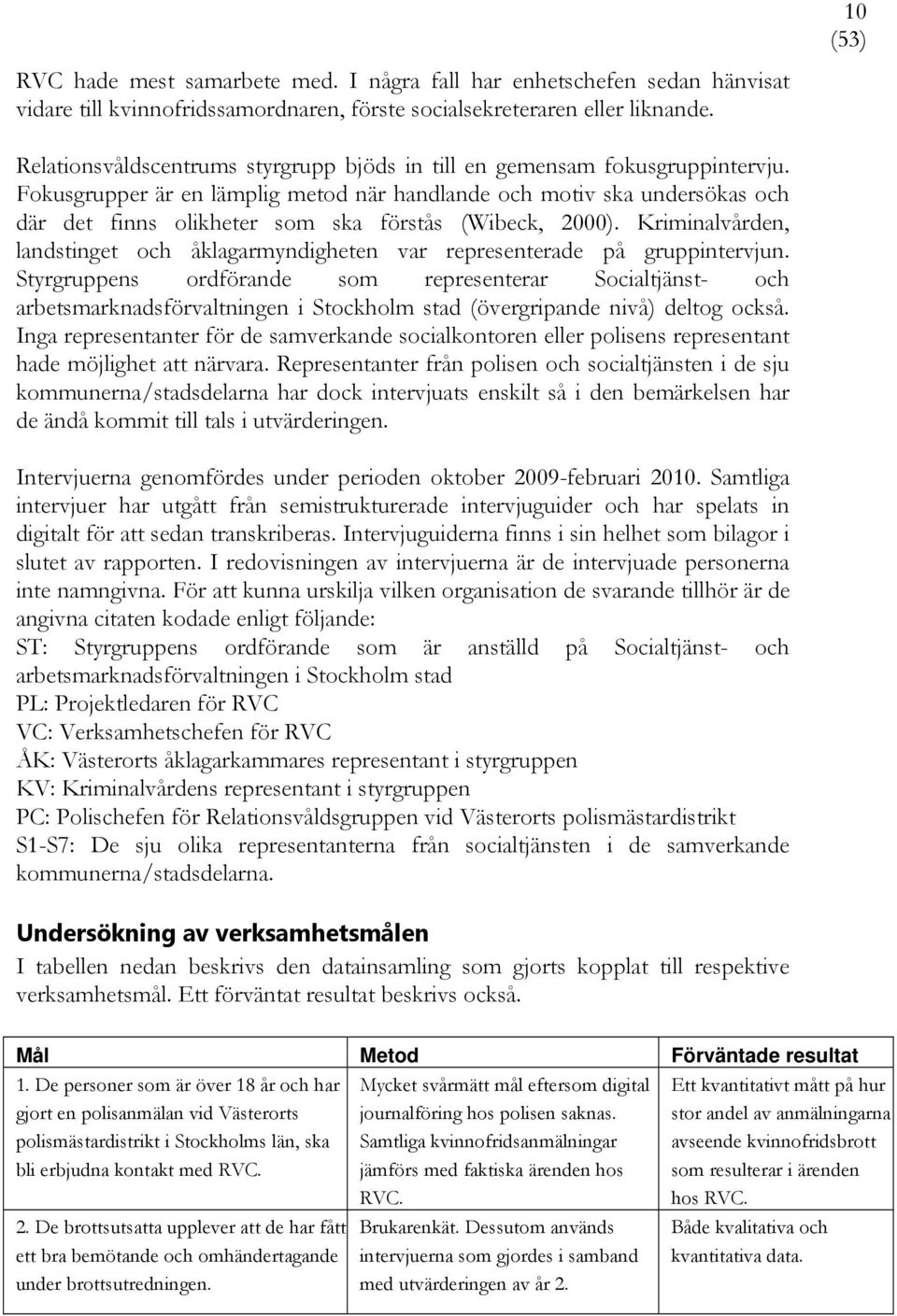 Fokusgrupper är en lämplig metod när handlande och motiv ska undersökas och där det finns olikheter som ska förstås (Wibeck, 2000).