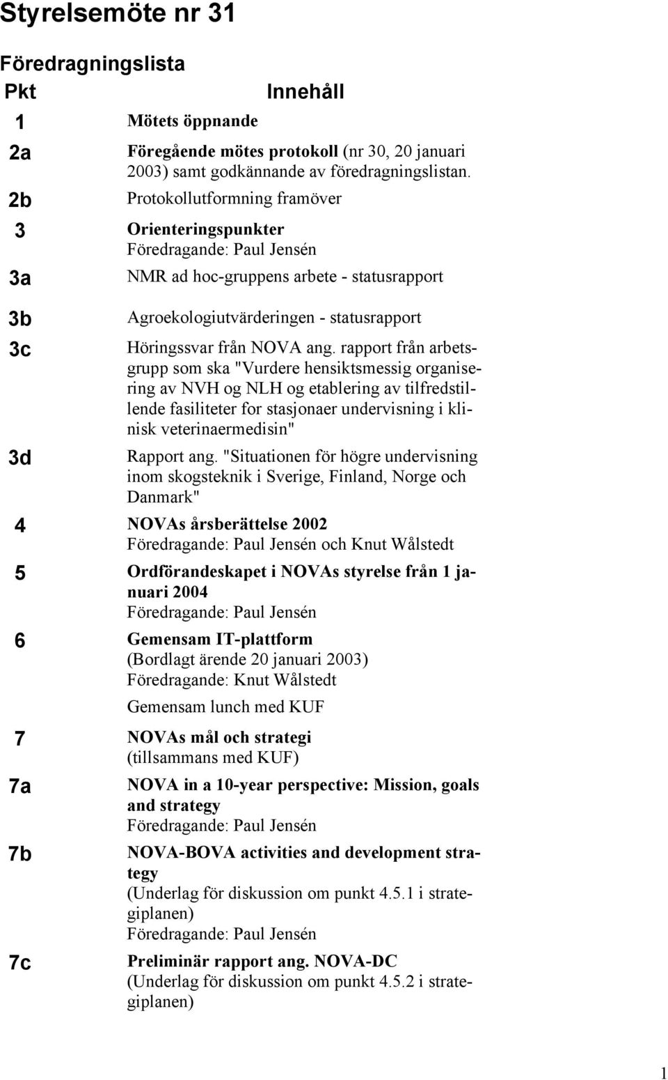 rapport från arbetsgrupp som ska "Vurdere hensiktsmessig organisering av NVH og NLH og etablering av tilfredstillende fasiliteter for stasjonaer undervisning i klinisk veterinaermedisin" Rapport ang.