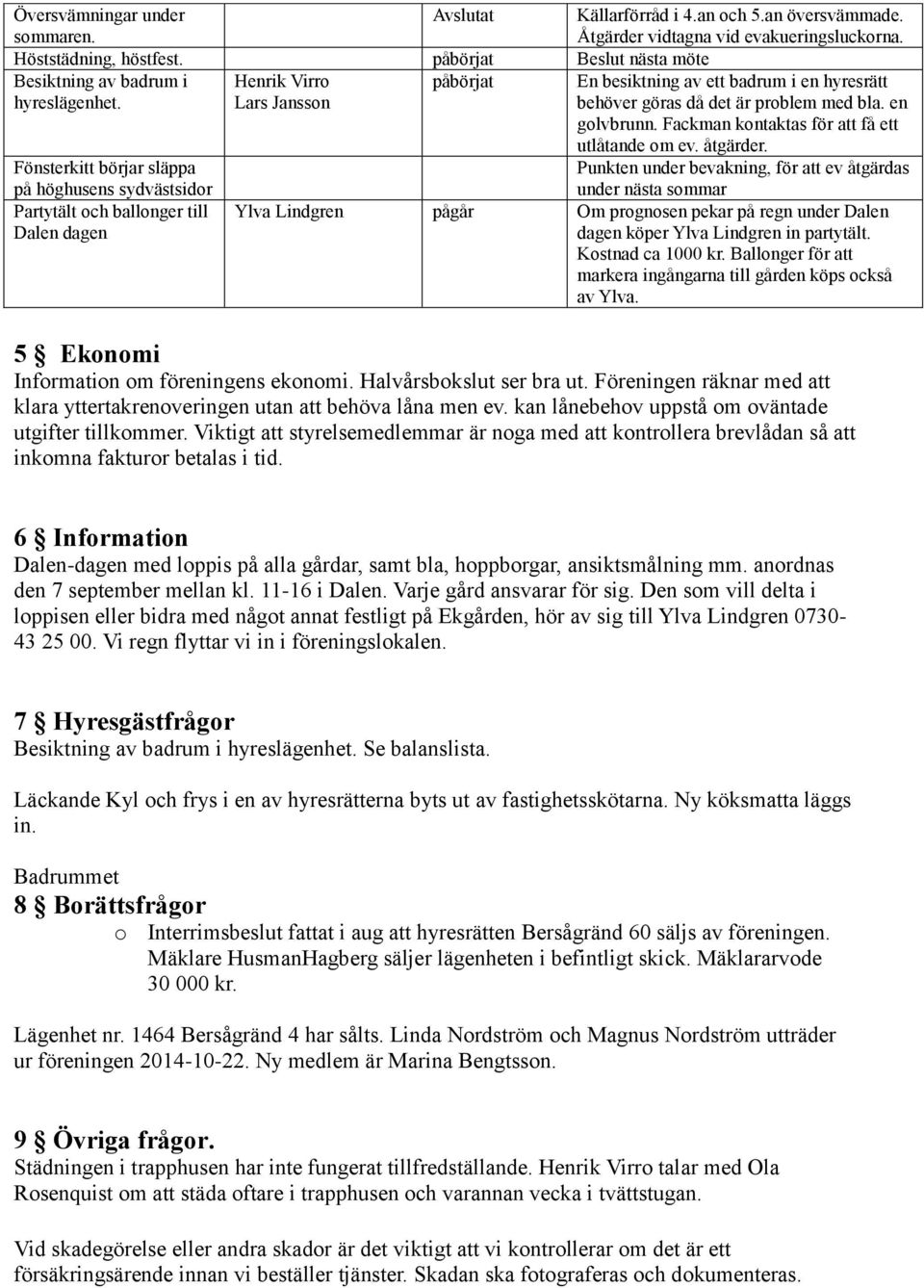 En besiktning av ett badrum i en hyresrätt behöver göras då det är problem med bla. en golvbrunn. Fackman kontaktas för att få ett utlåtande om ev. åtgärder.