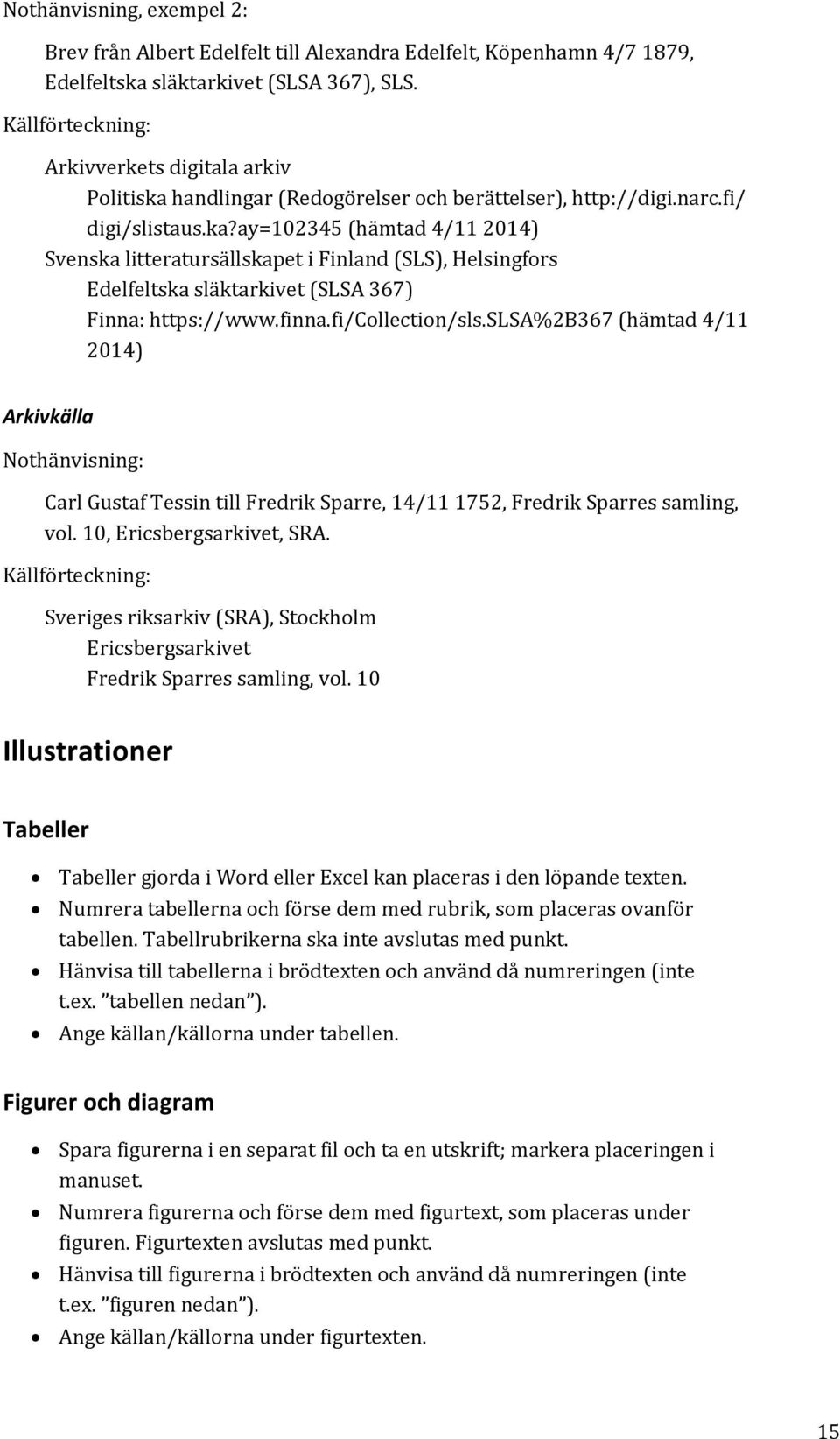 finna.fi/collection/sls.slsa%2b367 (hämtad 4/11 2014) Arkivkälla Nothänvisning: Carl Gustaf Tessin till Fredrik Sparre, 14/11 1752, Fredrik Sparres samling, vol. 10, Ericsbergsarkivet, SRA.