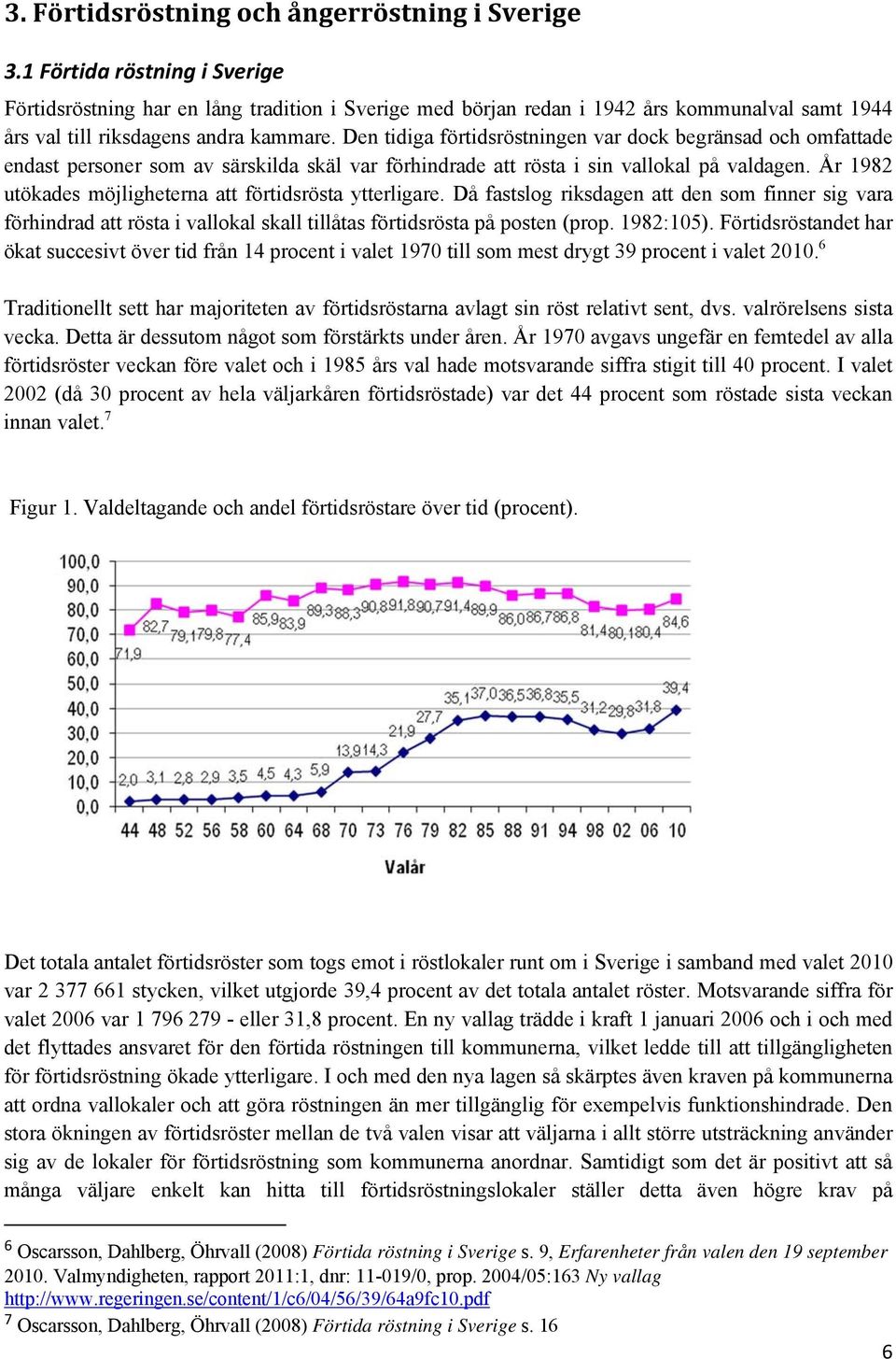 Den tidiga förtidsröstningen var dock begränsad och omfattade endast personer som av särskilda skäl var förhindrade att rösta i sin vallokal på valdagen.