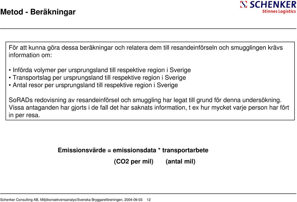 respektive region i Sverige SoRADs redovisning av resandeinförsel och smuggling har legat till grund för denna undersökning.