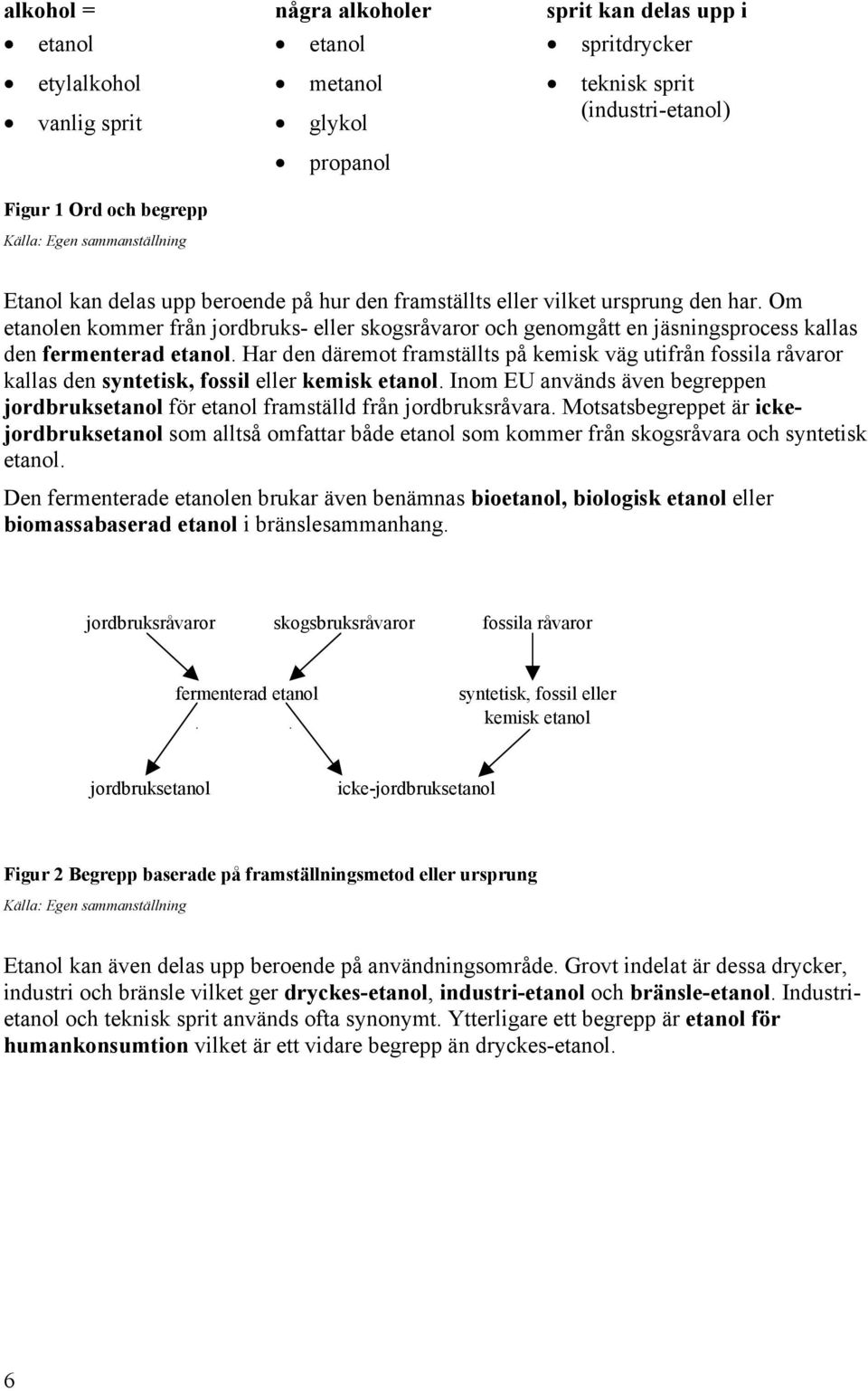 Om etanolen kommer från jordbruks- eller skogsråvaror och genomgått en jäsningsprocess kallas den fermenterad etanol.