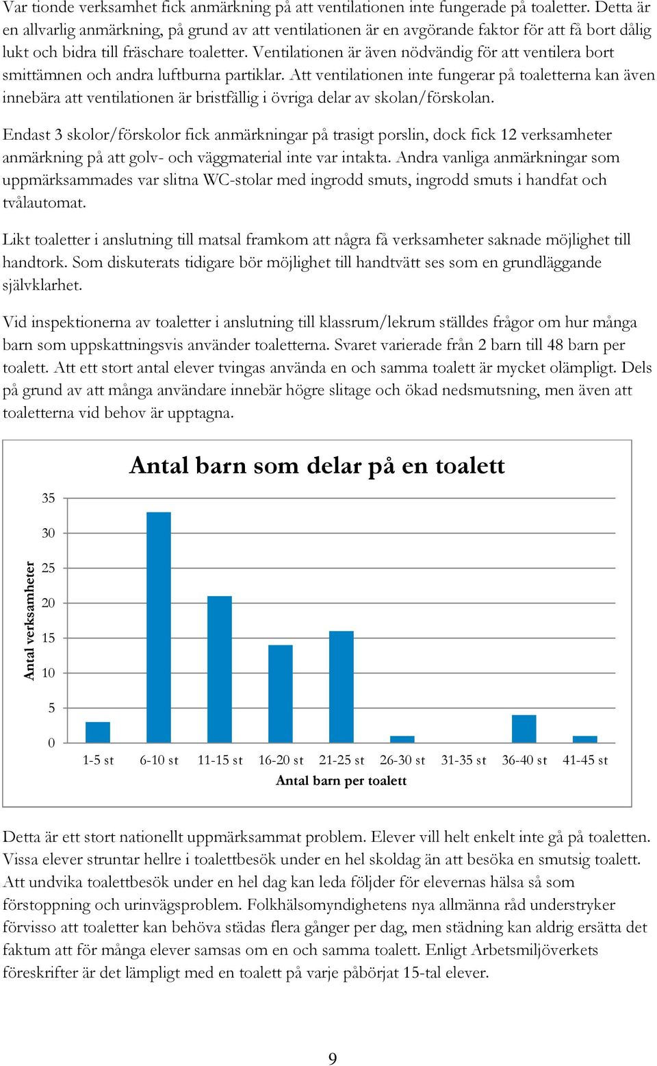 Ventilationen är även nödvändig för att ventilera bort smittämnen och andra luftburna partiklar.