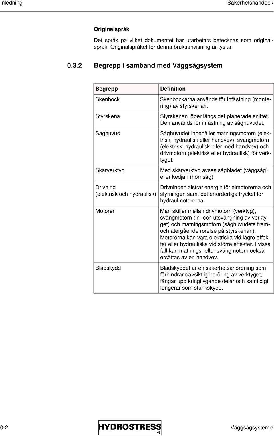 av styrskenan. Styrskenan löper längs det planerade snittet. Den används för infästning av såghuvudet.