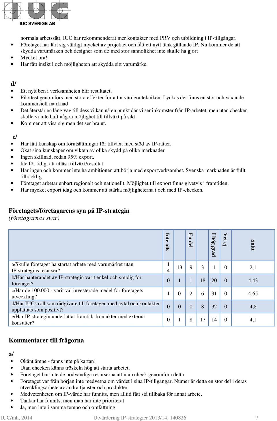 d/ Ett nytt ben i verksamheten blir resultatet. Pilottest genomförs med stora effekter för att utvärdera tekniken.