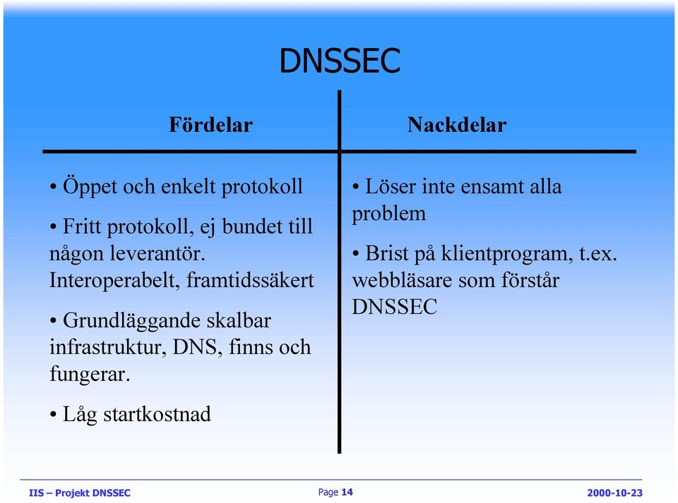 Interoperabelt, framtidssäkert Grundläggande skalbar infrastruktur, DNS, finns