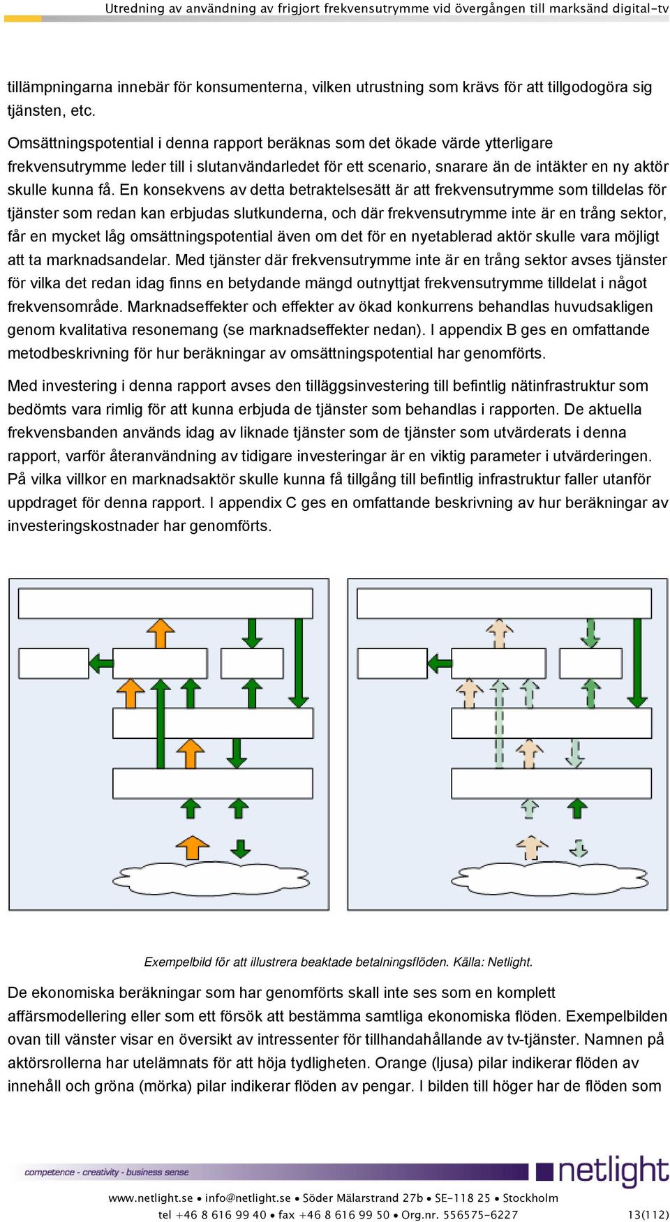 En konsekvens av detta betraktelsesätt är att frekvensutrymme som tilldelas för tjänster som redan kan erbjudas slutkunderna, och där frekvensutrymme inte är en trång sektor, får en mycket låg