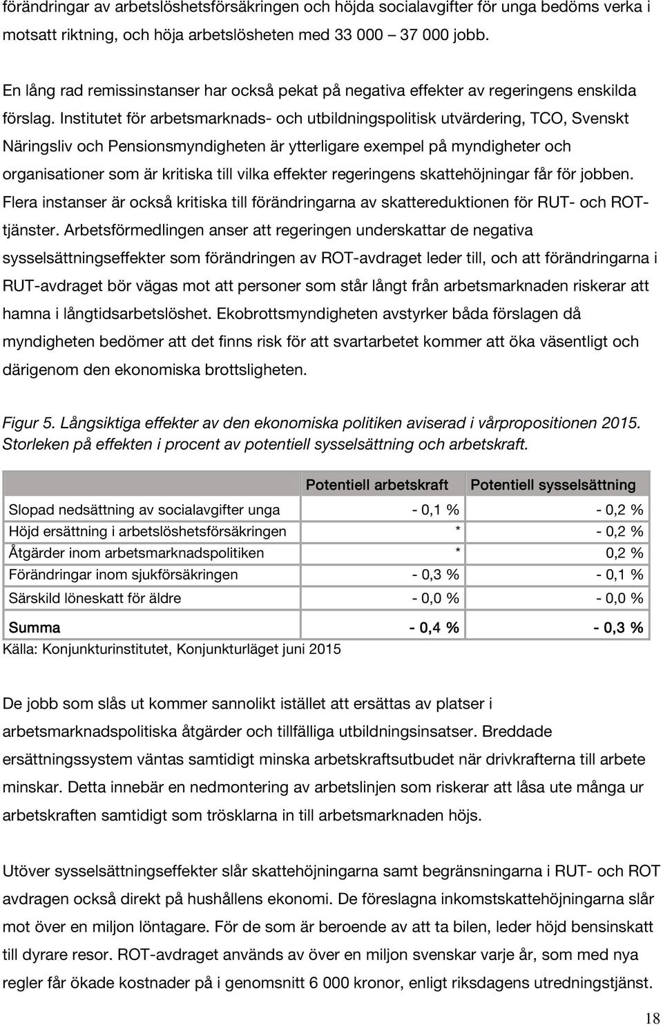 Institutet för arbetsmarknads- och utbildningspolitisk utvärdering, TCO, Svenskt Näringsliv och Pensionsmyndigheten är ytterligare exempel på myndigheter och organisationer som är kritiska till vilka