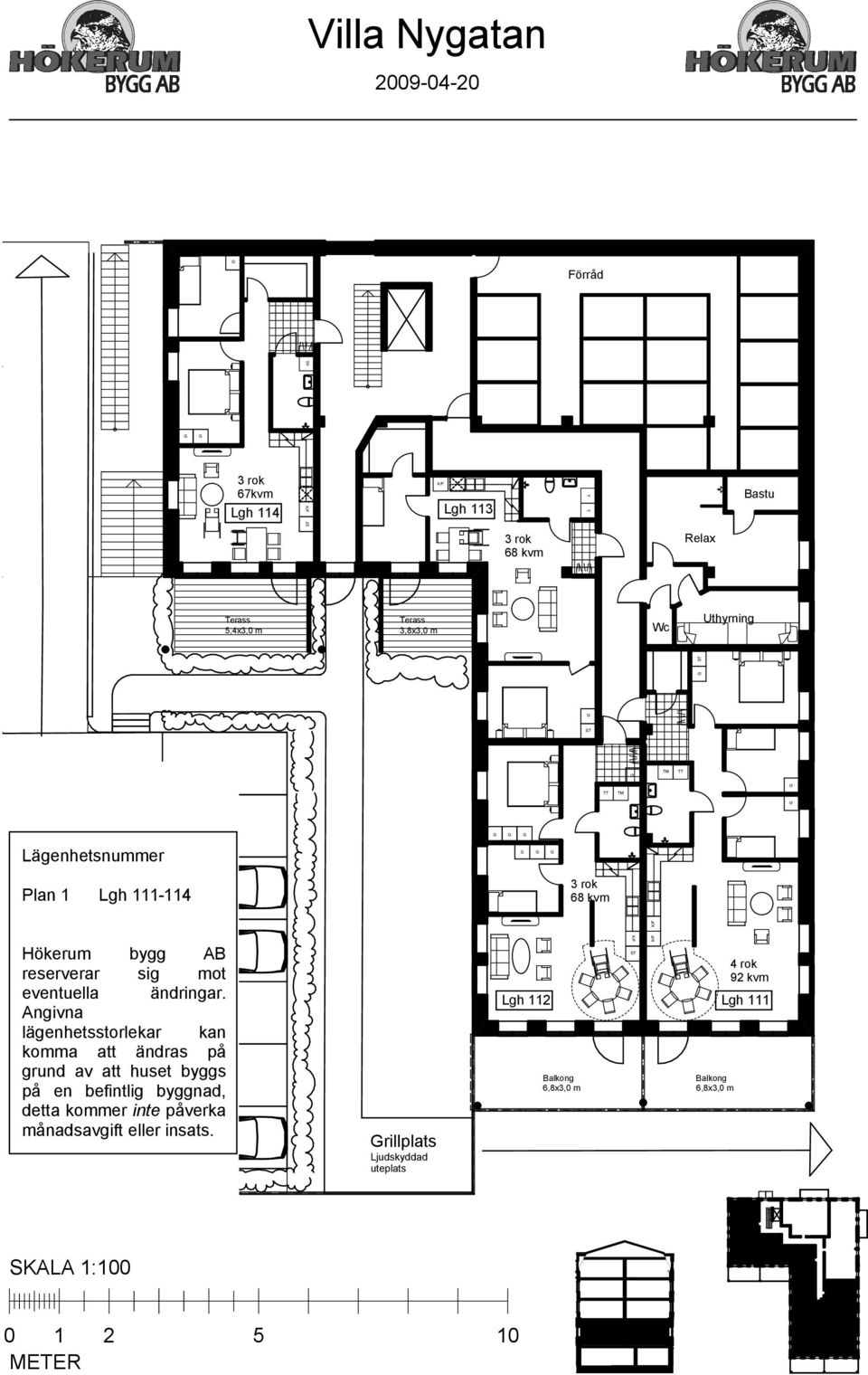 Plan 1 gh 111-114 68 kvm rillplats judskyddad uteplats gh