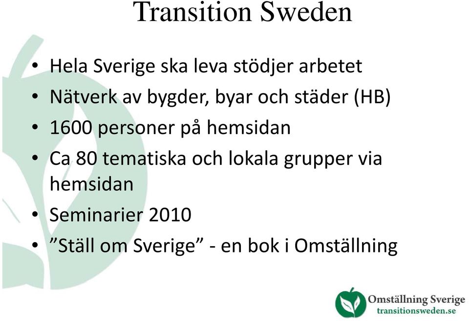 på hemsidan Ca 80 tematiska och lokala grupper via