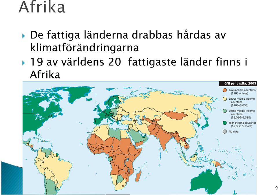 fattigaste länder finns i Afrika