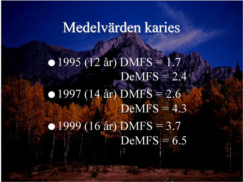 4 1997 (14 år) DMFS = 2.